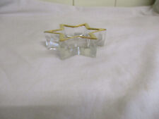 Teelichthalter - Glasstern mit Goldrand