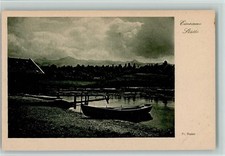 12071495 -  Einsame Staette, Ruderboot im Mondschein  Ruderboote