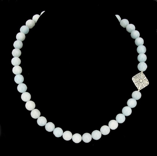 Angelit halskette mit - angelit-halskette,