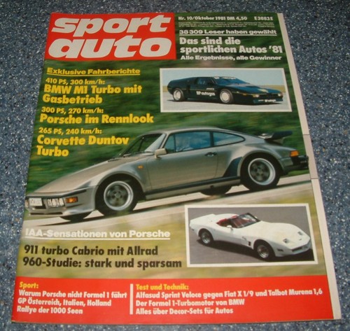 Sport auto porsche 911 - auto, 10/81