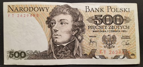 Polen banknote 500 zloty - polen:,