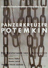 S. Eisenstein PANZERKREUZER POTEMKIN Originalplakat WA von 1960 gerollt