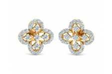 Diamond stud pair earrings ear