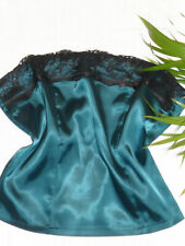 Orsay Korsett Corsage Top 40 festlich elegant petrol grün Satin Spitze schwarz