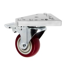 4x Lenkrolle 3D Platte Aluprofil Nut 8 Schwerlastrolle Bremse Transportrolle 