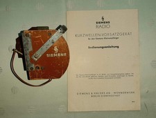 KW Vorsatzgäret für den DKE, von Siemens mit orig. Anleitung selten/rar