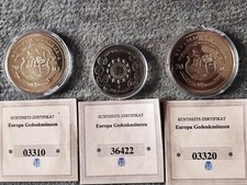 3 Gedenkmünzen Liberia 5 Dollar 2003/2004 • Euro-Motive • mit Zertifikaten