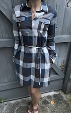 VERO MODA Hemd Kleid Karo