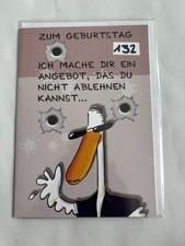 Grußkarte zum Geburtstag Gutscheinkarte Geburtstagskarte  / PKNr.1 -132