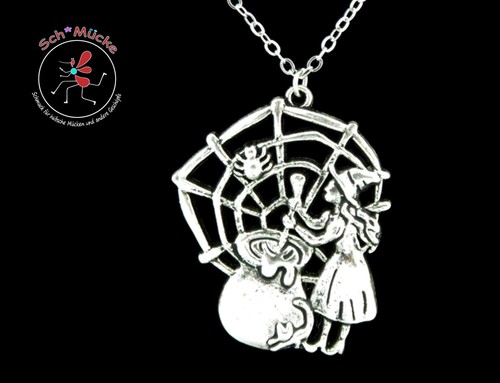 Anhänger hexe spinne - anhänger, kessel