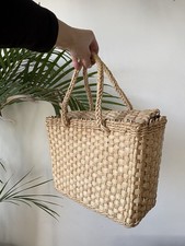 Handgewebte Stroh Tasche