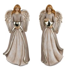 Engel 25 cm Klassik-creme handbemalt Dekofigur formano 775535 Weihnachtsdeko