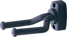 K&M 16280 Universal Gitarren-Wandhalter Schwarz - Beweglicher Bügel - Für alle K