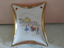 Wandteller Porzellan Kronach Bavaria mit Italien Dekor aus den 50er Jahren