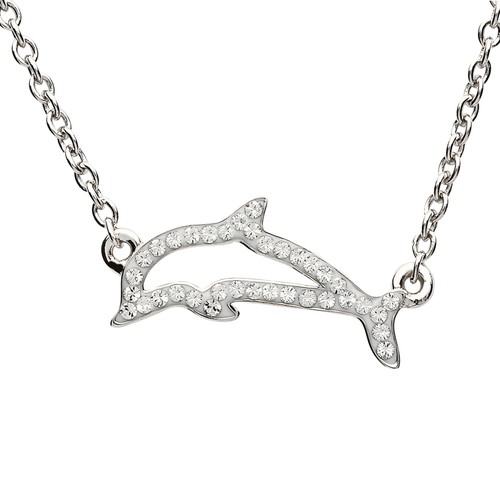 Crystal dolphin kette aus - crystal,