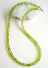 facettierte Peridot Kette - 125 Karat - 45 cm - Olivin  - 925er Silber - Grün