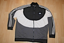 adidas Jacke schwarz/weiß/grau leichte Sportjacke Herrenjacke Gr. XXL
