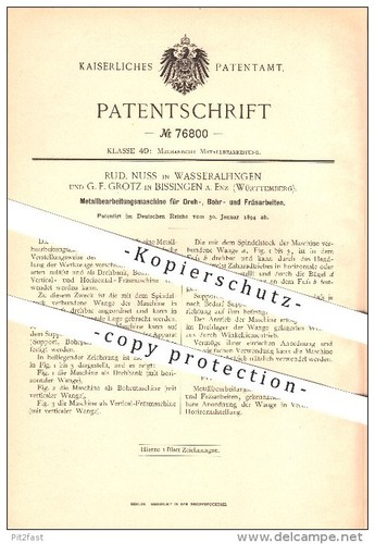 Original patent rud nuss - patent, in