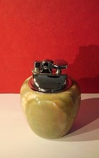 Altes SCHWERES MASSIVES MARMOR Tischfeuerzeug Gasfeuerzeug Selten Brennt!