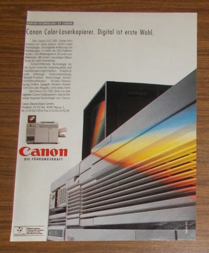 Seltene werbung canon clc - seltene,