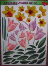 3D Folien - Zauber mit Porzellan 12 - Effekt +++ BLUMEN  +++  QVC + TBZ + DIN A4