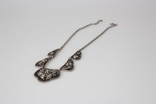Designer Kette von G. Pietsch mit reliefs Flora aus 800er Silber ca. 41 cm Lang
