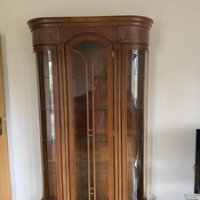Massivholz  Vitrinenschrank 