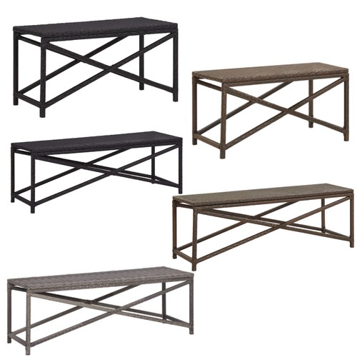 Gartenbank aus poly rattan - aus,