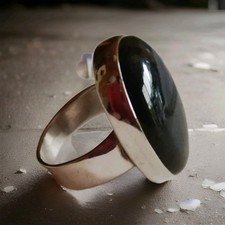 Großer Labradorit Ring Blau