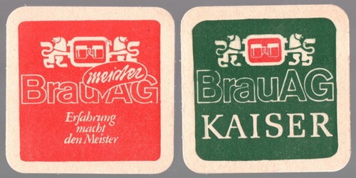 Uralter bierdeckel kaiser brau - kaiser,