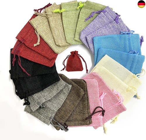 Stück bunte jutebeutel - stück,