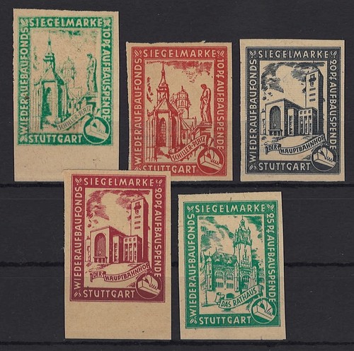 Stuttgart 1946 siegelmarken - pp, stuttgart,1946,siegelmarken