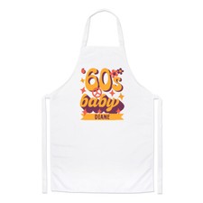 Personalisierte 60er Baby Koch Schürze 1960 Geburtstag Mama Schwester Retro Kochen