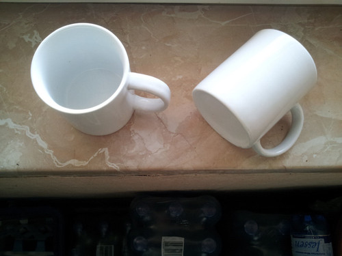 Ein weißer kaffeepott - ein, !!!