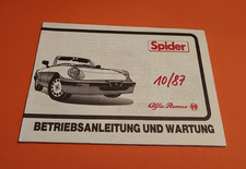 ALFA SPIDER  Betriebsanleitung