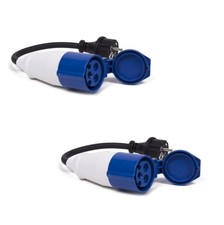 2 x Wohnwagen  Wohnmobil  Caravan CEE Adapter 40cm 230V 16A 3500W Schukostecker