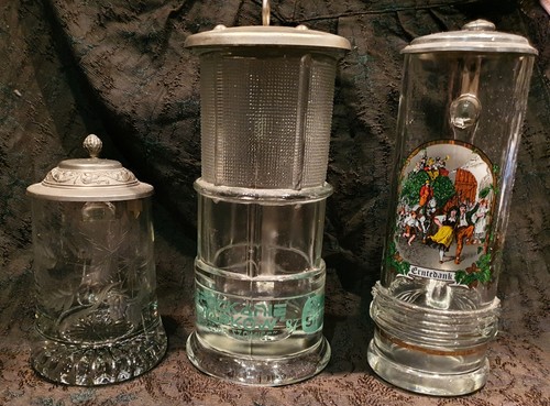 Glas bierkrüge bergbau - 3x, ~