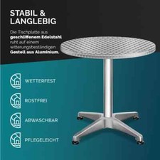 Stehtisch Partytisch tisch Alu Rund Gartentisch