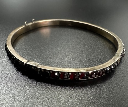 Granat armreif antik - armreif, einreihig
