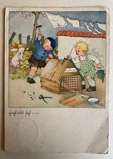 AK alt Motiv Kinder Kind um 1938 Zeichnung Margret Savelsberg