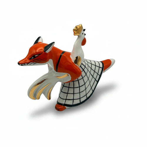 Porzellanfigur fuchs mit - porzellanfigur, „fuchs