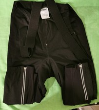 Fahrradhose lang mit Trägern unisex in schwarz, Gr.S, neu, atmungsaktiv, Polster
