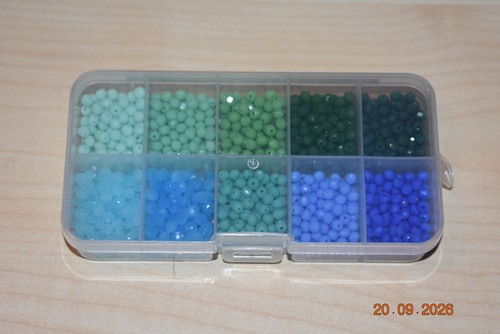 4mm perlen flach - flach, sortierbox