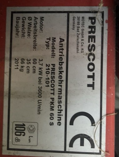 Prescott pkm 60s kehrmaschine - pkm,