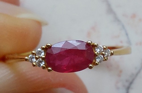 750 gelbgold ring - unikat,, 1