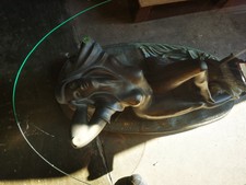 Couchtisch Glas Tisch Glastisch Design Pferde Wohnzimmertisch Wohnzimmer