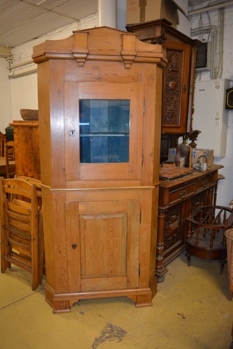 Eckschrank kiefer natur - eckschrank,