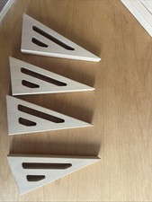 Regalhalterungen aus Buchenholz , 4 Stück, Sehr Gut, 17 cm