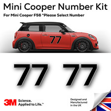 Mini Cooper Nummer Aufkleber