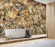 3D Wasser Steine Q4584 Tapete